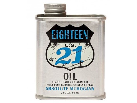 Aliejus barzdai, plaukams ir odai 18.21 Man Made Beard, Hair & Skin Oil Absolute Mahogany OIL2AM, 60 ml.